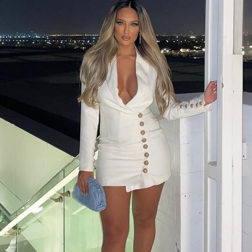 White blazer dress